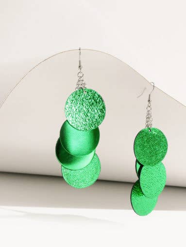 Brincos Dance Disco Green Dangle por atacado de Viaminnet