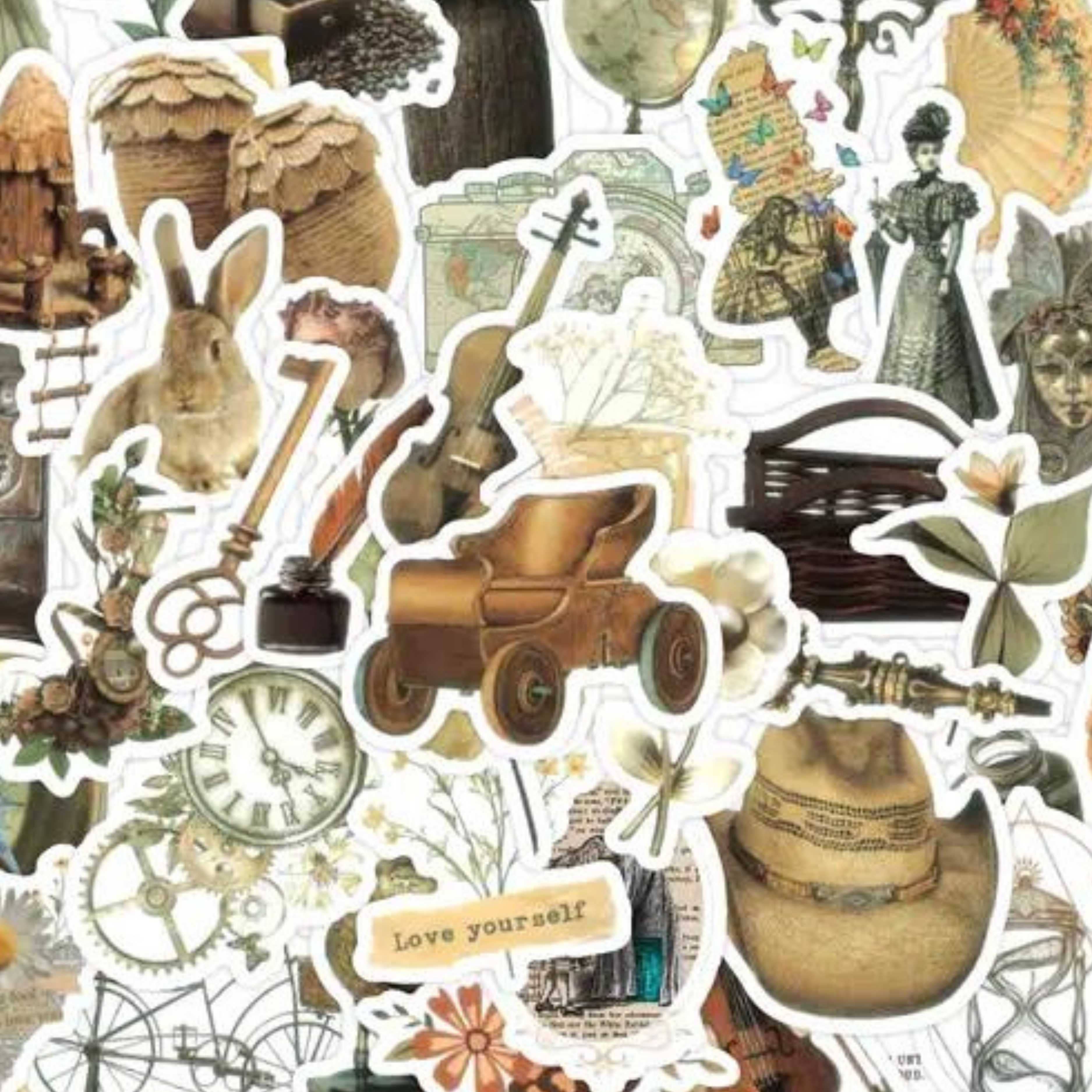 Magnifique Hearts - Wholesale Sticker - Mix of Retro Vintage Styled Stickers, Decals, Scrapbooking5