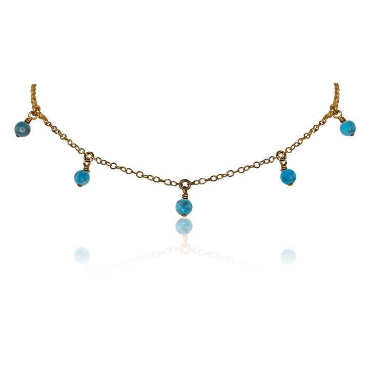 Apatit Perle Drop Choker for engroshandel hos Luna Tide