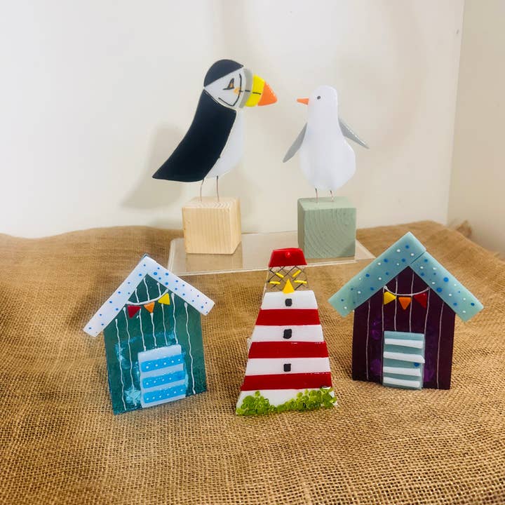 Ally Glass Studio - Wholesale Decorative Figurine - Fused Glass Chuffin the puffinÂ