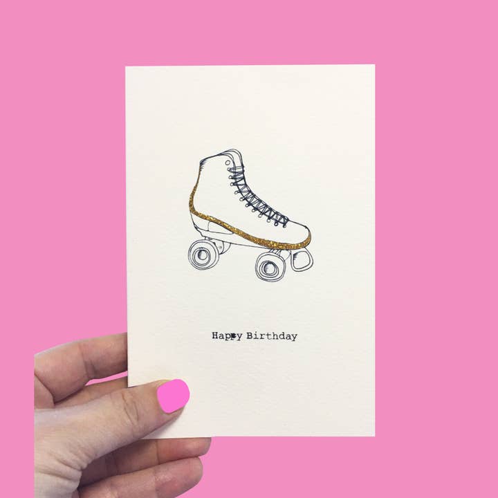 Outline Card - Rollerskate for engroshandel hos Rosie Wonders