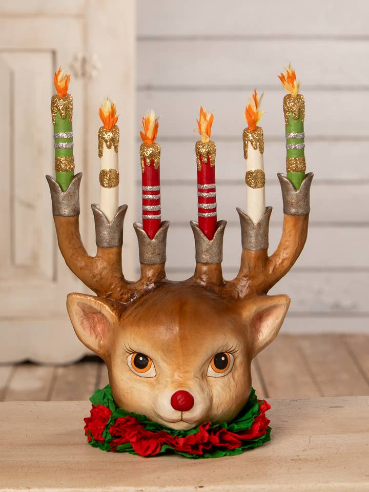 Retro Reindeer Candelabra for wholesale by Bethany Lowe Designs