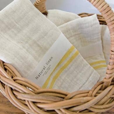 "Japacolle" Japan Collections - Wholesale Hand Towel - AXCIS Natural linen handtowel