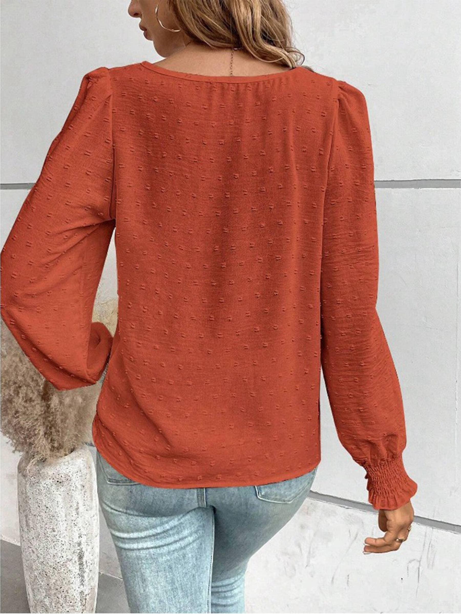 Wholesalesir - Wholesale Blouse - Women's - Round Neck Lace Solid Color Shirt5