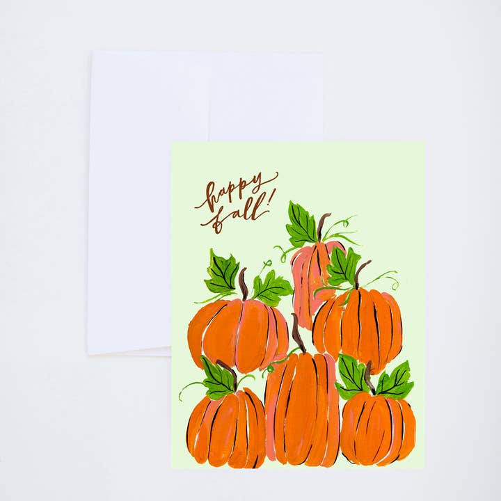 Shannon Kirsten Illustration - Wholesale Season's Greetings Card - Happy Fall Pumpkins1