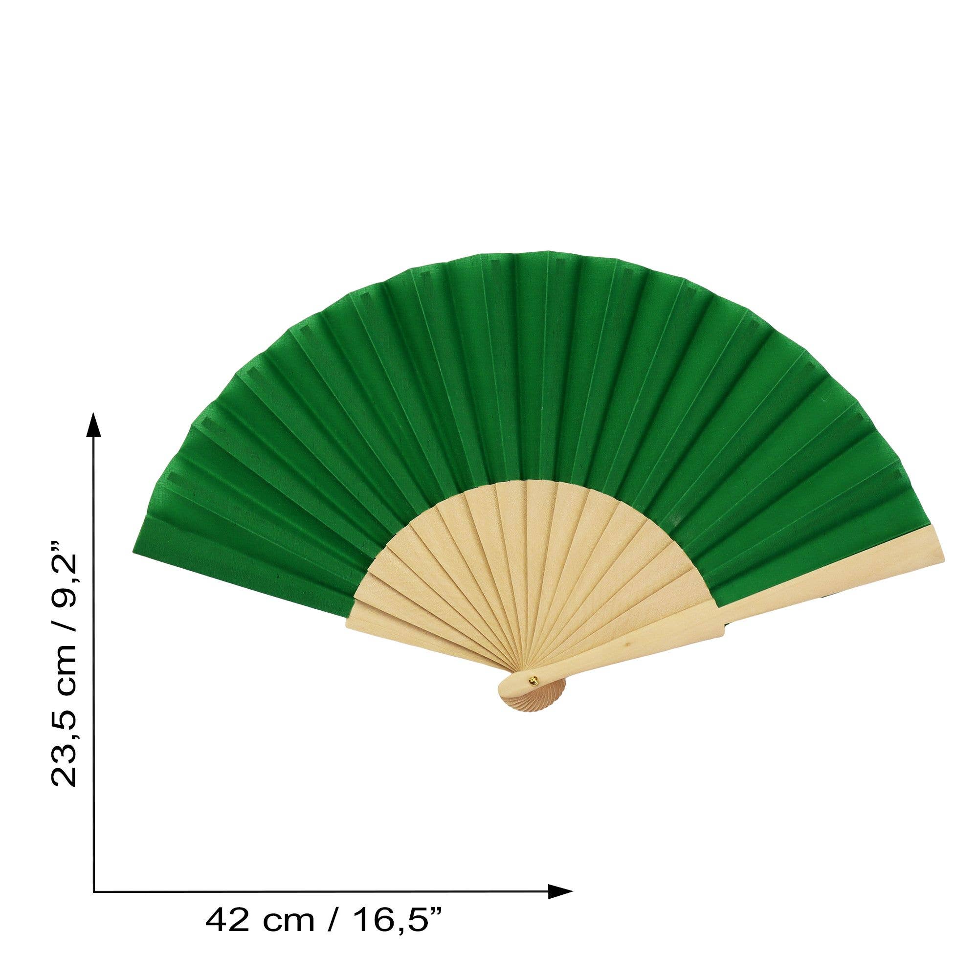 Tribal Trade GmbH - Wholesale Handheld Folding Fan - Wedel fans foldable fans hand fans green4