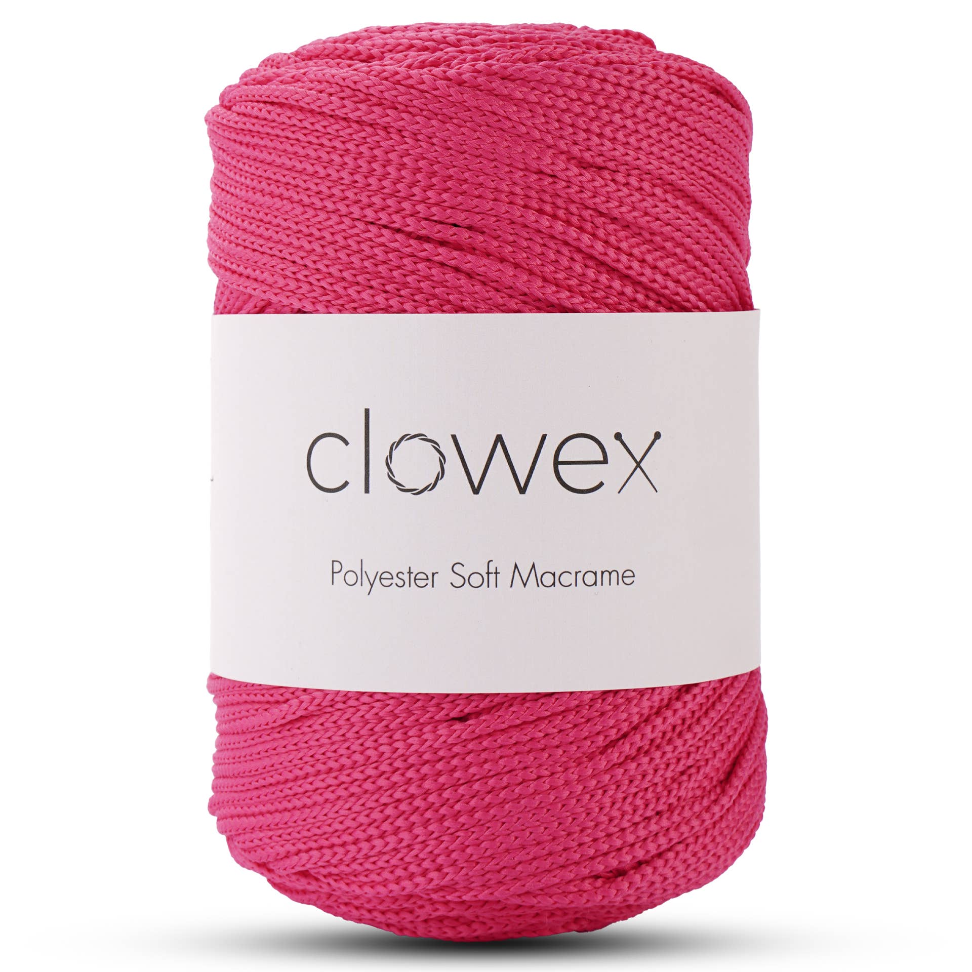 Clowex Textile LLC - Vente Fils à tricoter - Corde Macramé Douce en Polyester 2,5 mm, Fil de Corde Tressé Coloré25