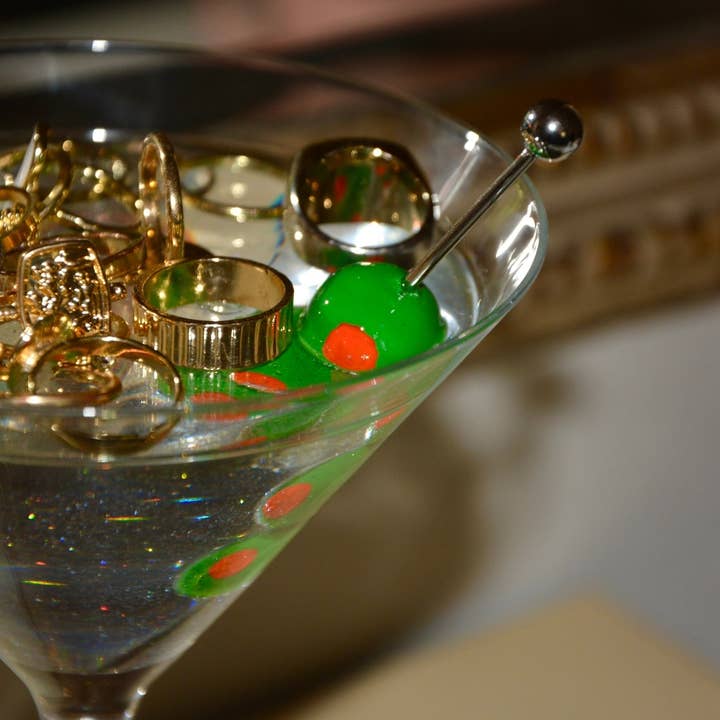 House of Savage - Wholesale Decorative Tabletop Object - FAUX DIRTY MARTINI DECOR6