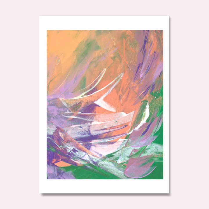 Tarjeta de felicitación abstracta - Trace para venta al por mayor de Crystal Wreden Art