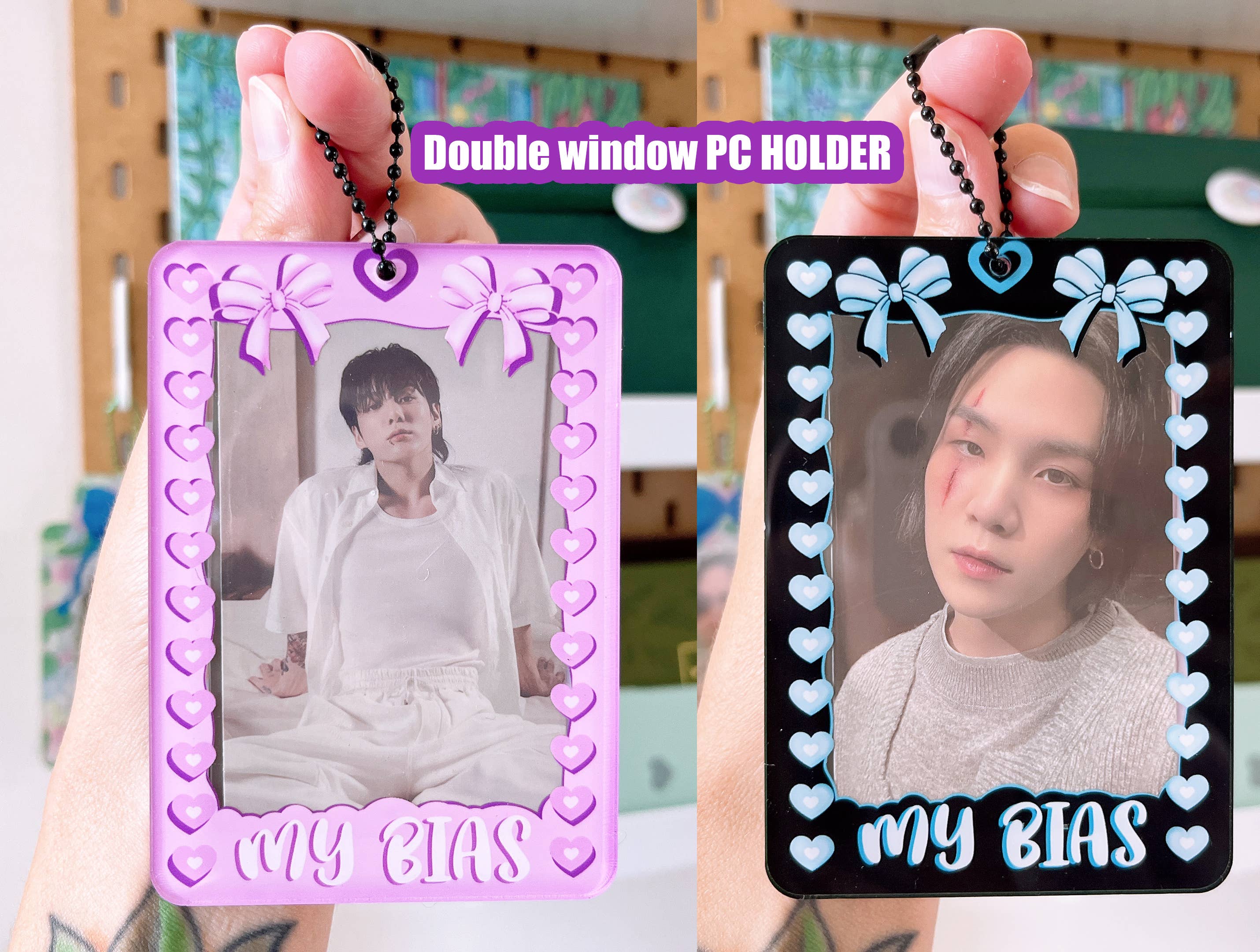 Kawineko – wholesale Nyckelringar - Dam – My bias kpop idol akrylkorthållare pc fotokort nyckelring 2