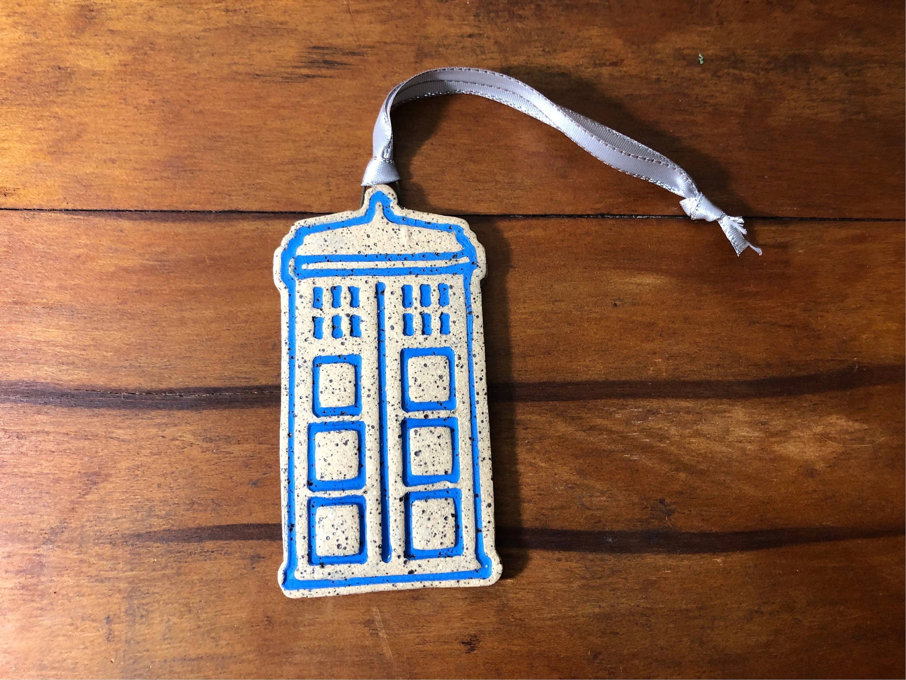 Combustion Ceramics - Wholesale Ornament - Ceramic Christmas Ornament Dr. Who inspired Tardis