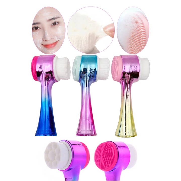 Cap Zone - Wholesale Electronic Skincare Device - Metallic Double-Sided Facial Deep Cleansing Scrub
