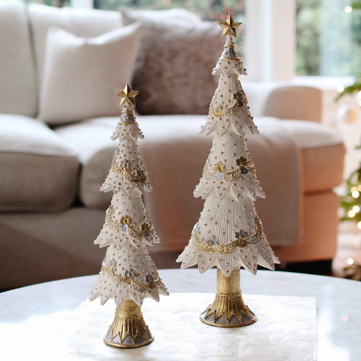 Floral Swirly Garland Neo Tree (Ivory) for wholesale by Dekorasyon Gifts Decor