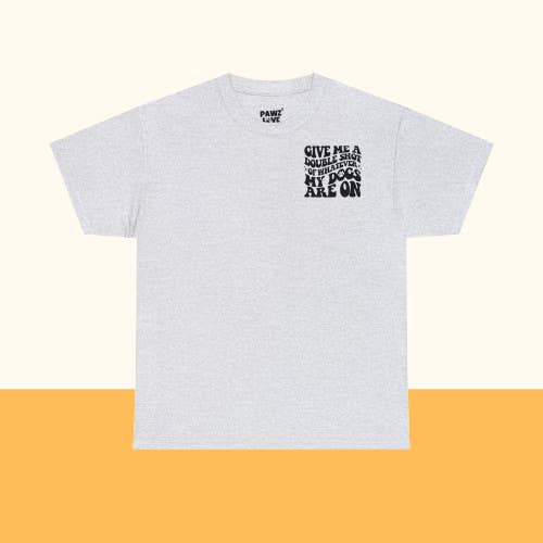 Backprint Baumwolle T-Shirt "Doubleshot" für den Großhandel von Pawzlove