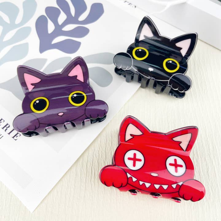 mildstyles - Wholesale Hair Clip - Women's - Cute carton cat hair claw clip