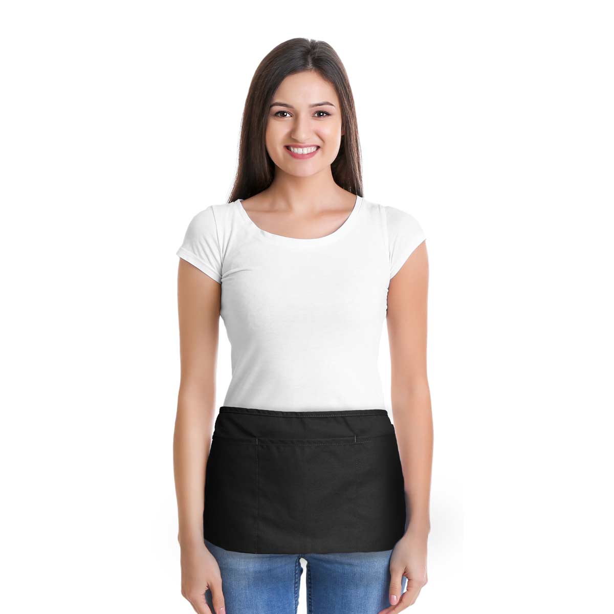 Dalix - Wholesale Apron - DALIX Waist Aprons Kitchen Bib Poly Cotton 3 Pockets2