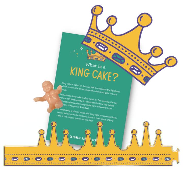 Catholic Family Crate® - Wholesale Party Sign/Banner - King Cake Kit