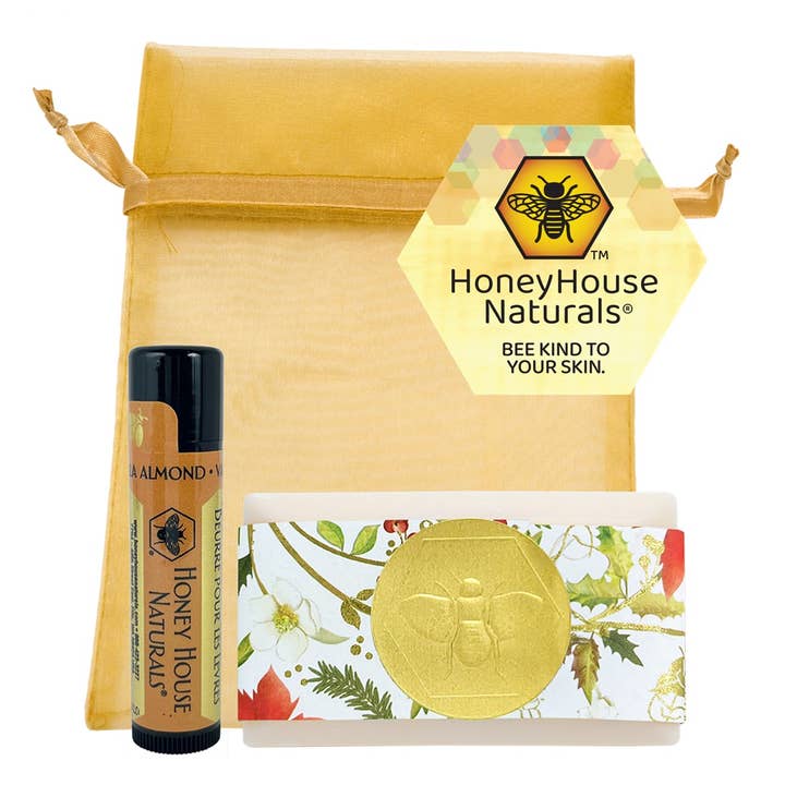 Honey House Naturals - Wholesale Bath & Body Set - Holiday Mini Soap & Lip Butter Gift Set - Individual 3
