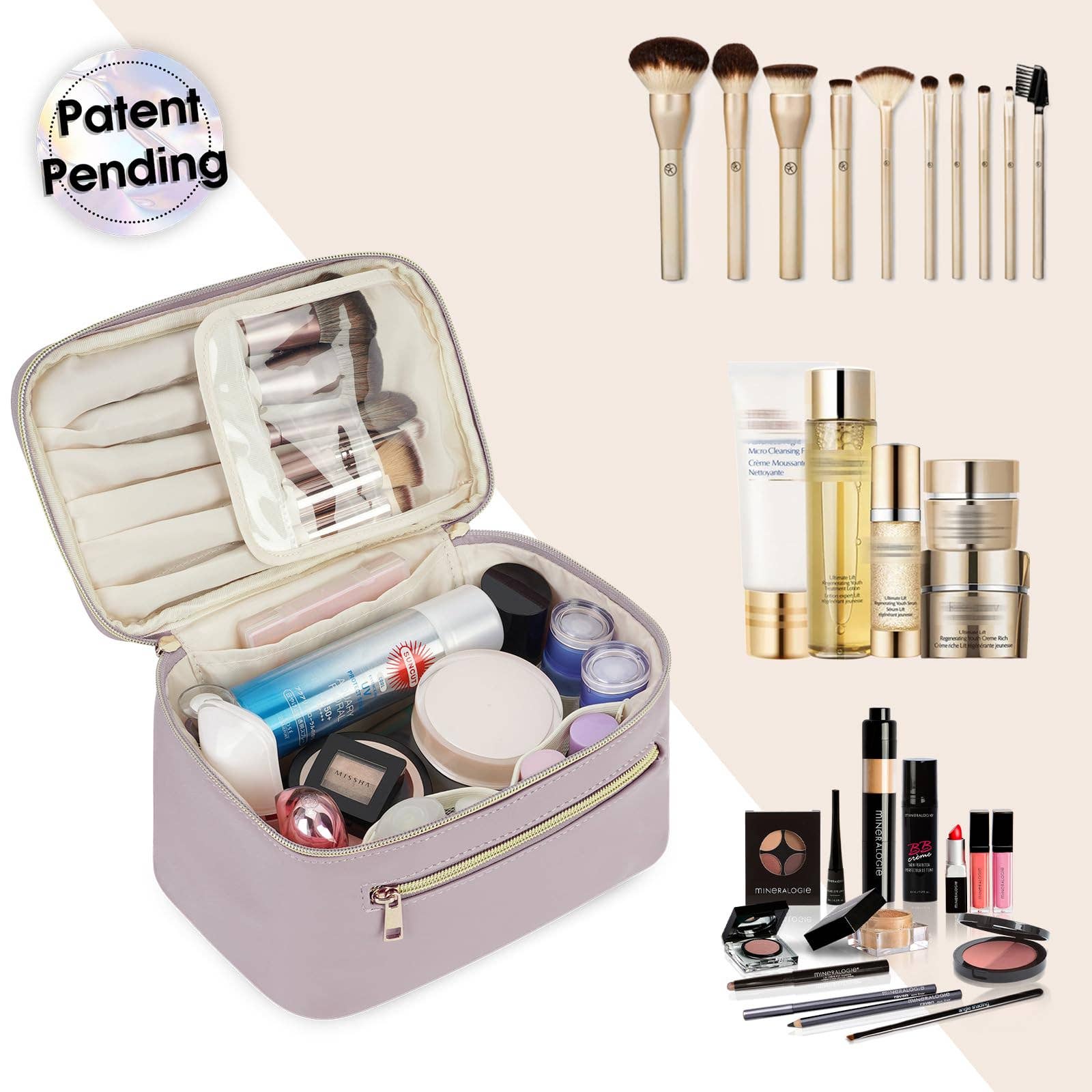 wandf - Wholesale Make-up/cosmetic bag - Vegan Leather Cosmetic Brush Bags Makeup Case 35