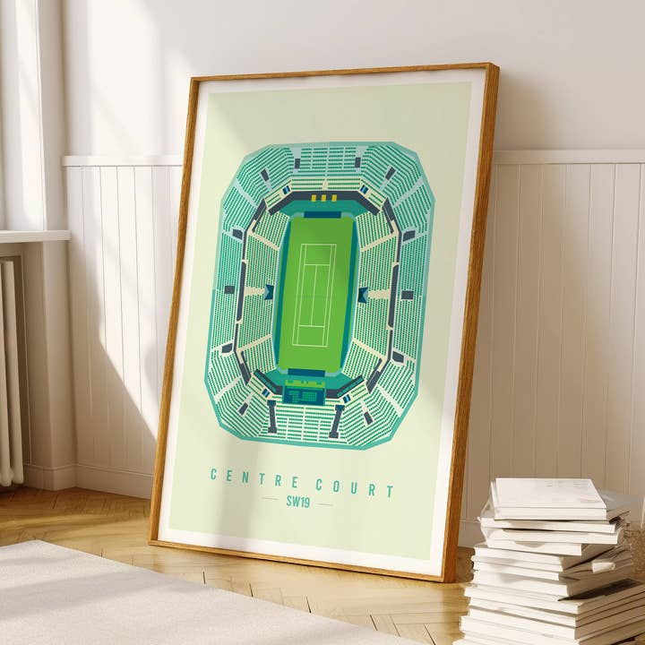Centre Court at Wimbledon London Art Print for wholesale by EYE FOR LONDON PRINTS