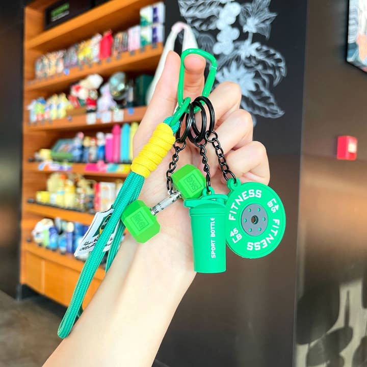 Little Trendy - Wholesale Keychain - Women's - Fitness Series Silicone Dumbbell Keychain Creative Gift5