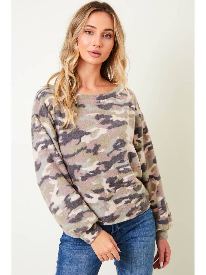 ST3206J OLIVE CAMO CAMOUFLAGE PRINT for wholesale by Saints & Hearts