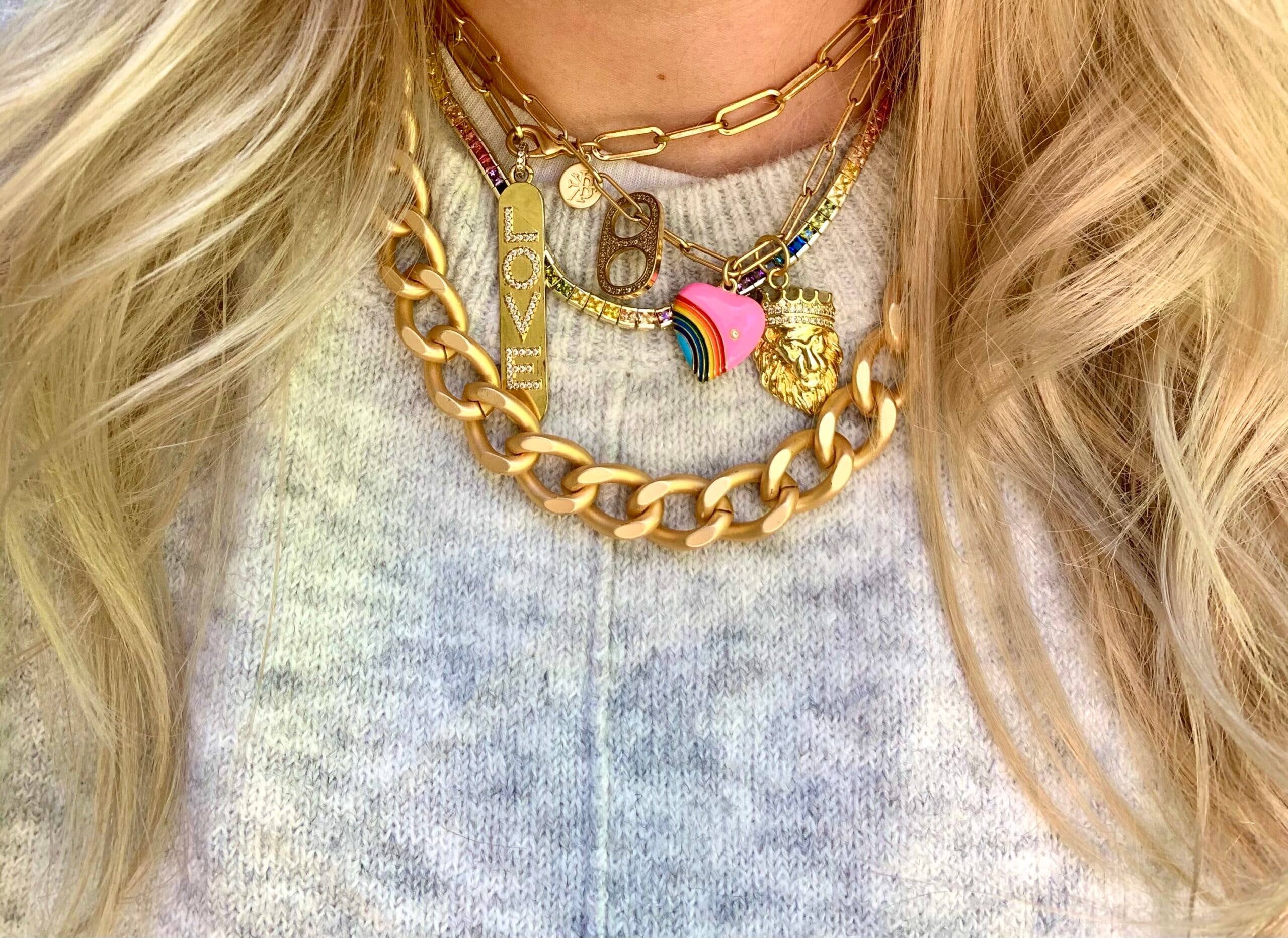 Karli Buxton - Vente Breloques/médailles personnalisées - Coeur arc-en-ciel2