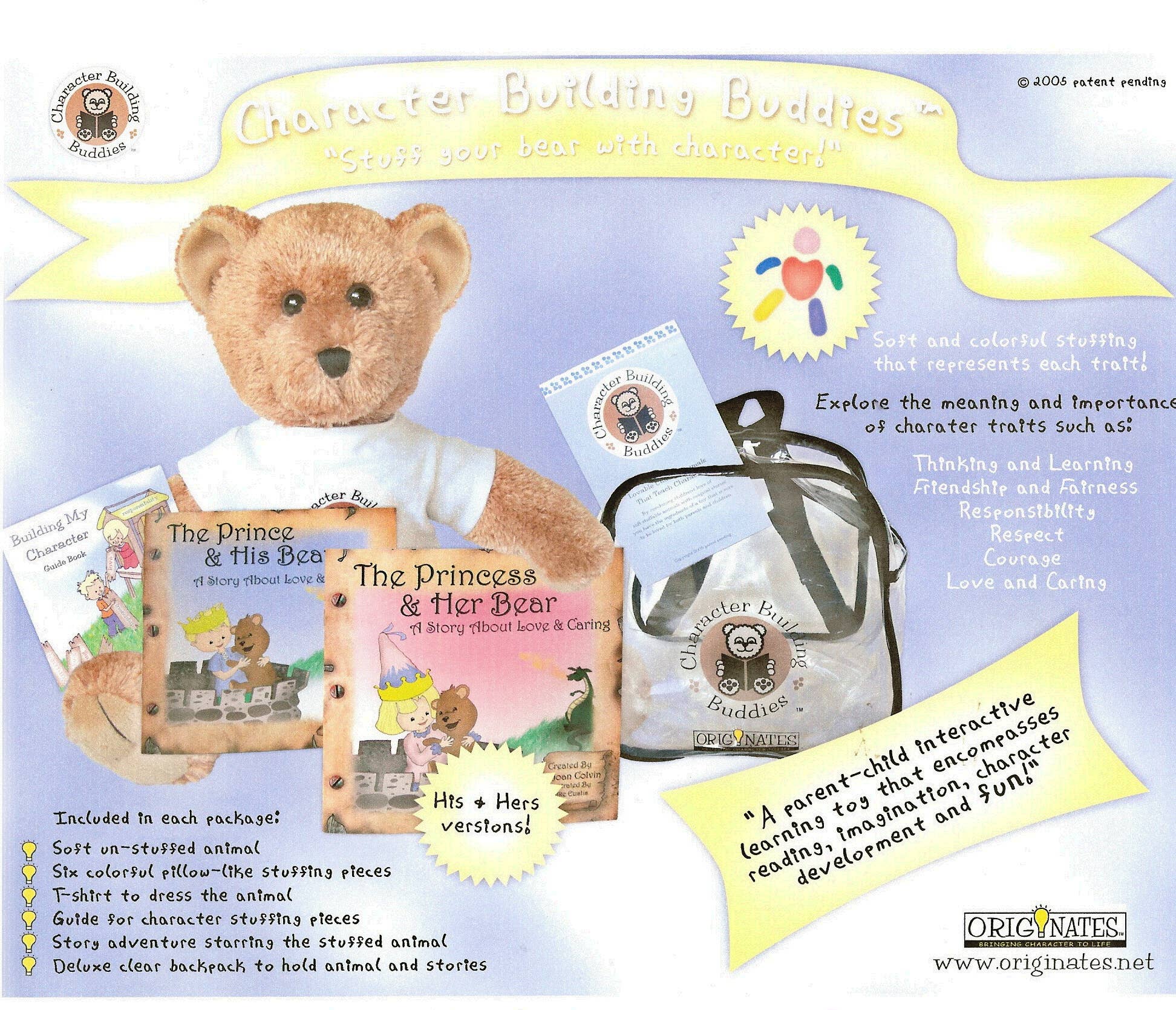 Originates - Wholesale Stuffed/Plush Toy - Kids & Baby - Original Character Building Buddies1