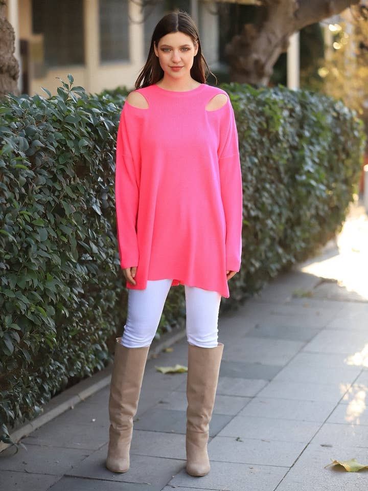 LONG KNITWEAR SWEATER DRESS for wholesale by Cloth Cube