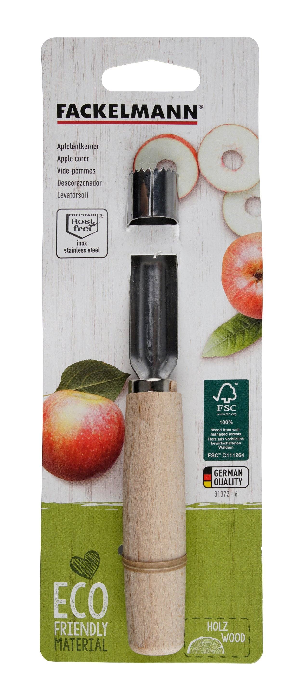 Zenker – wholesale Kitchen tool/gadget – Beechwood apple corer FSC Fackelmann Eco Friendly4