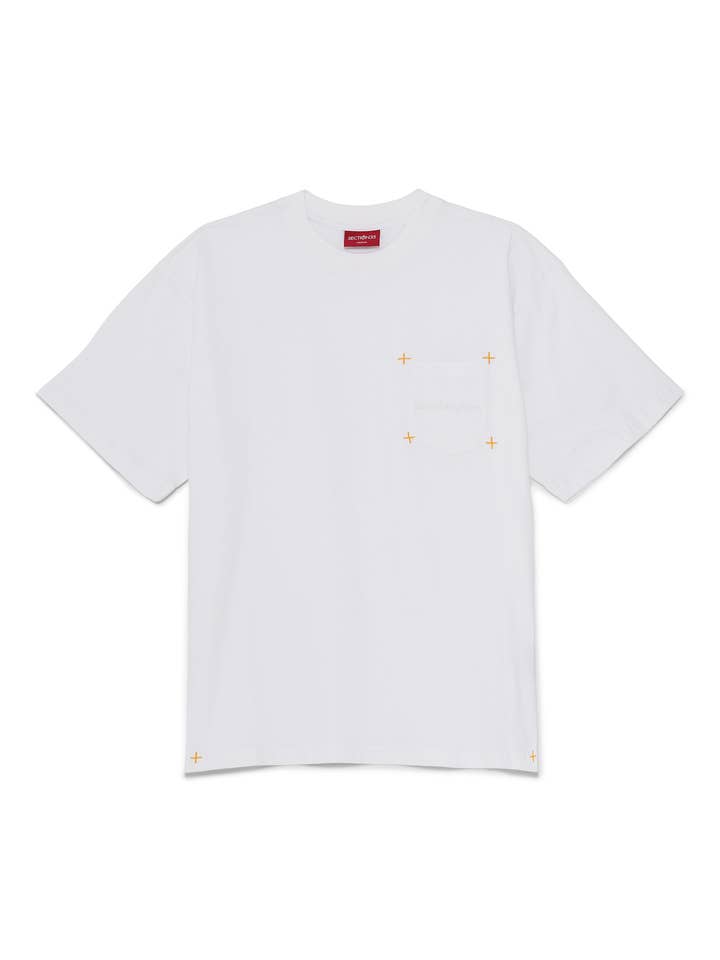 Directions Pocket Tee - White for wholesale by SECTION 35