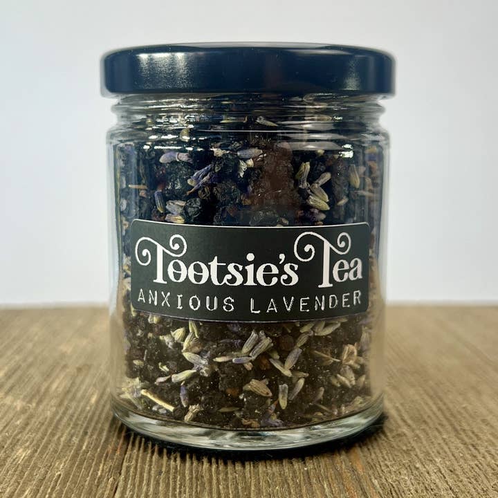 Anxious Lavender Tea Jar for wholesale by Tootsie's Tea