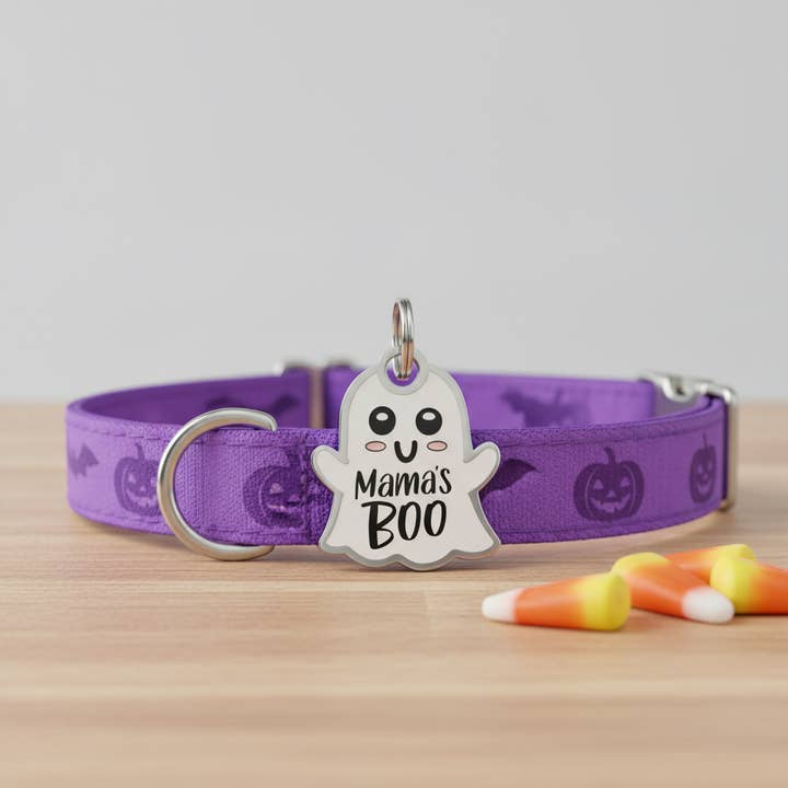 Bad Tags - Wholesale Pet Collar Charm - Cat/Dog - Halloween Ghost Dog Tag Collar Charm Accessory - Mama's Boo3