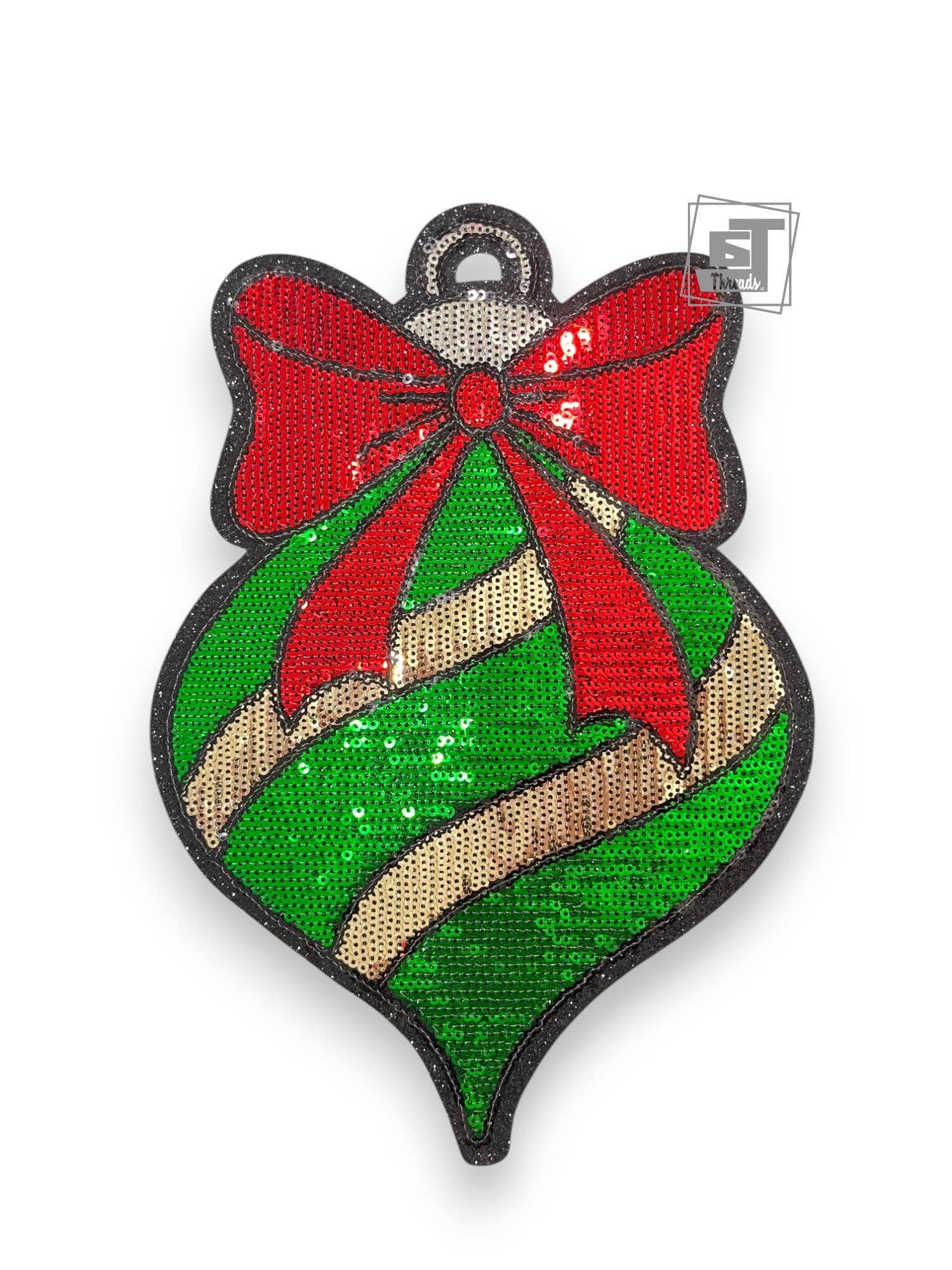 Green Sequin Christmas Ornament....Patches Only for wholesale on Faire0