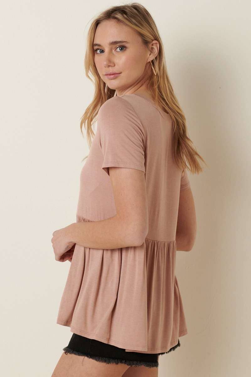 mittoshop - Wholesale Tunic - Women's - BT8128-BAMBOO V-NECK BABYDOLL TOP8