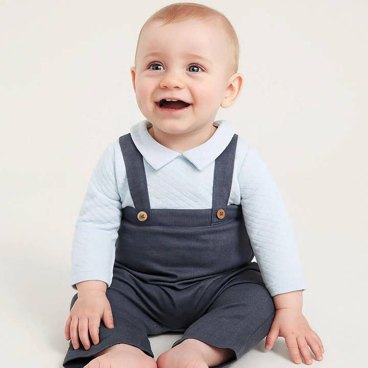 Denim Footless Babygrow 1 Blue for wholesale by Pim-Pam-Pum