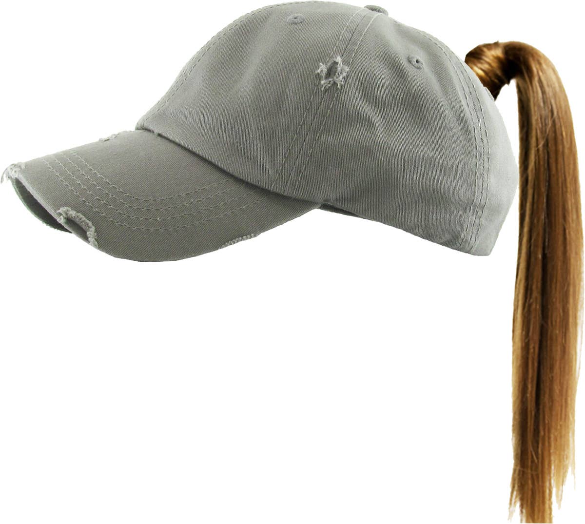 KBETHOS - Wholesale Ponytail Cap - Women's - Ponytail Washed Distressed Cotton Cap77