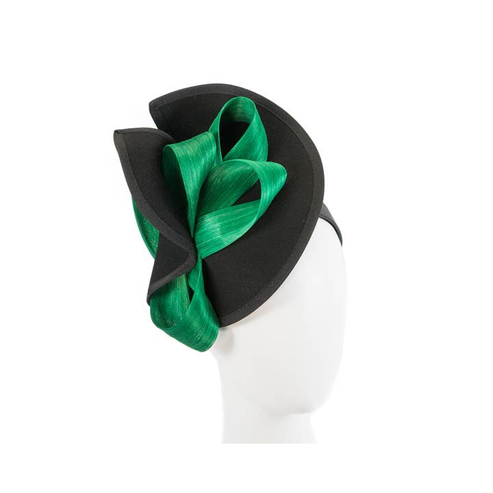 Twisted winter felt fascinator for wholesale by Max Alexander by Cupids Millinery Melbourne