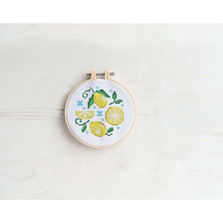 West Design Products - Wholesale Embroidery/Cross Stitch Supplies - Simply Make Cross Stitch Kit - Lemons1
