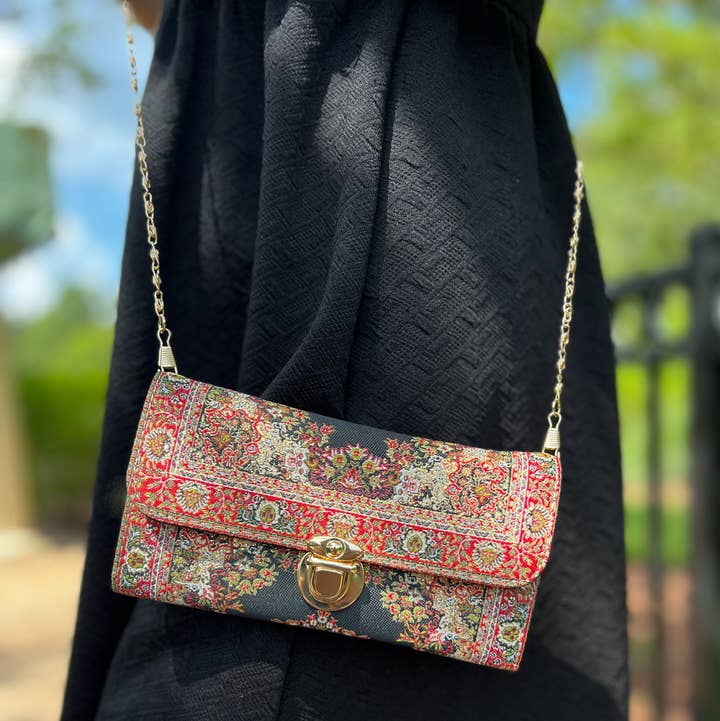 Bolso bandolera con diseño de alfombra, pequeño bolso de hombro bohemio para mujer para venta al por mayor de Umays Boho