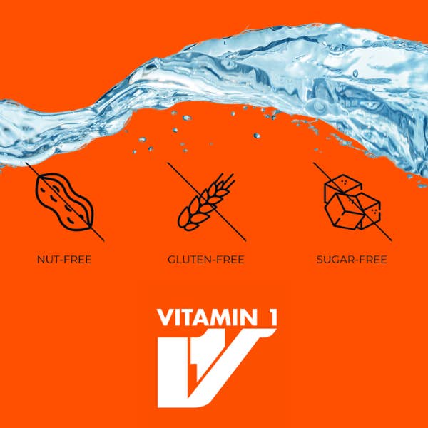 Vitamin 1 - Vendita all'ingrosso Acqua aromatizzata/infusa (non gassata) - Acqua Elettrolitica alla Pesca Vitamin 1 Confezione da 12