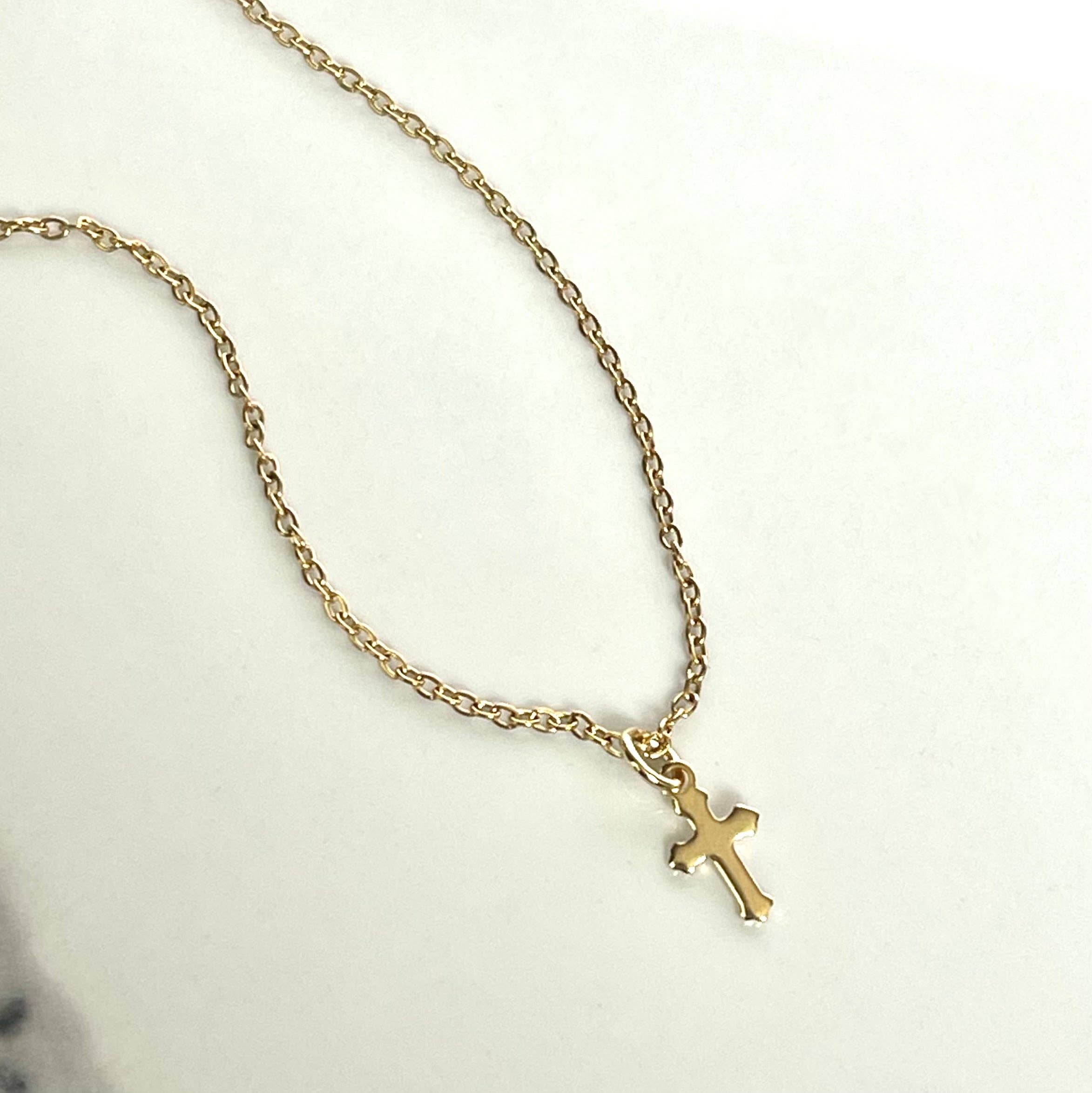 L Rae Charm - Vendita all'ingrosso Collana con ciondolo/pendaglio - Collana Faith Gold Cross1