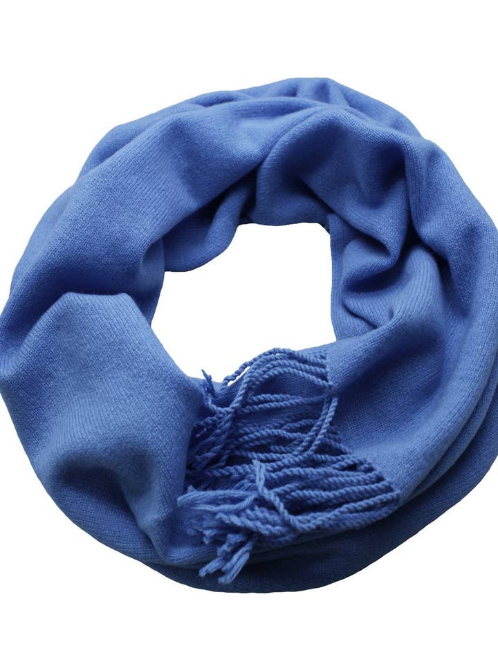 Cachecol de caxemira Azur leve por atacado de Hommard