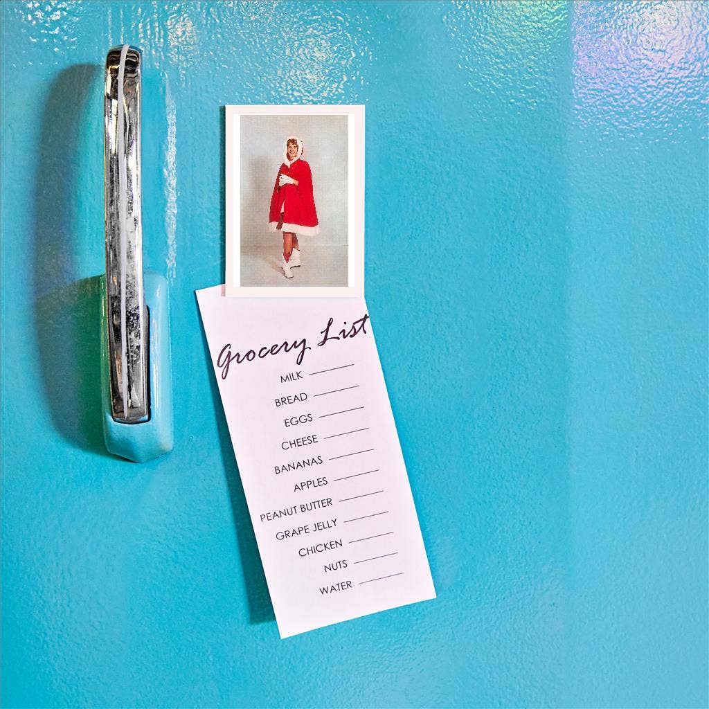 Found Image Press - Vendita all'ingrosso Calamite - Magnete NP-457 Donna con Mantello di Babbo Natale1