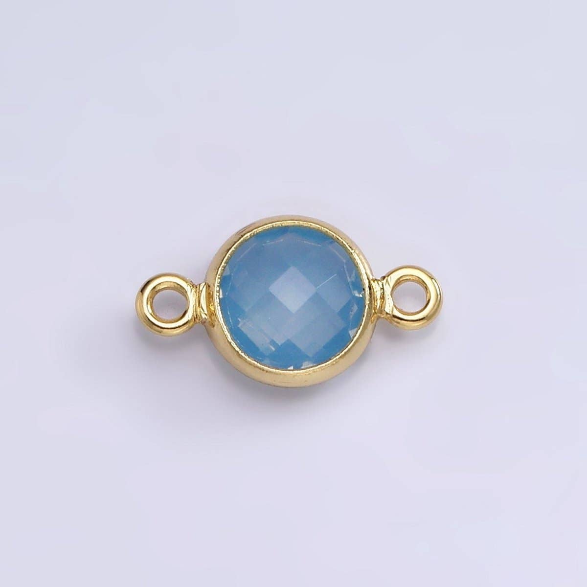 Aim Eternal - Wholesale Individual charm/pendant - Mini 14k Gold Filled Cubic Zirconia Link Connector Color Faceted Crystal Charm Connector Birthstone Link Connector G-742~G-75312