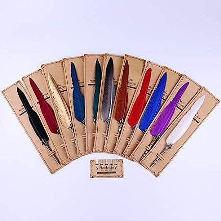 Jay mataji Handicrafts - Wholesale Pen - Quill Feather Pen, Hand Made Antique Quill Dip Pen, Feather