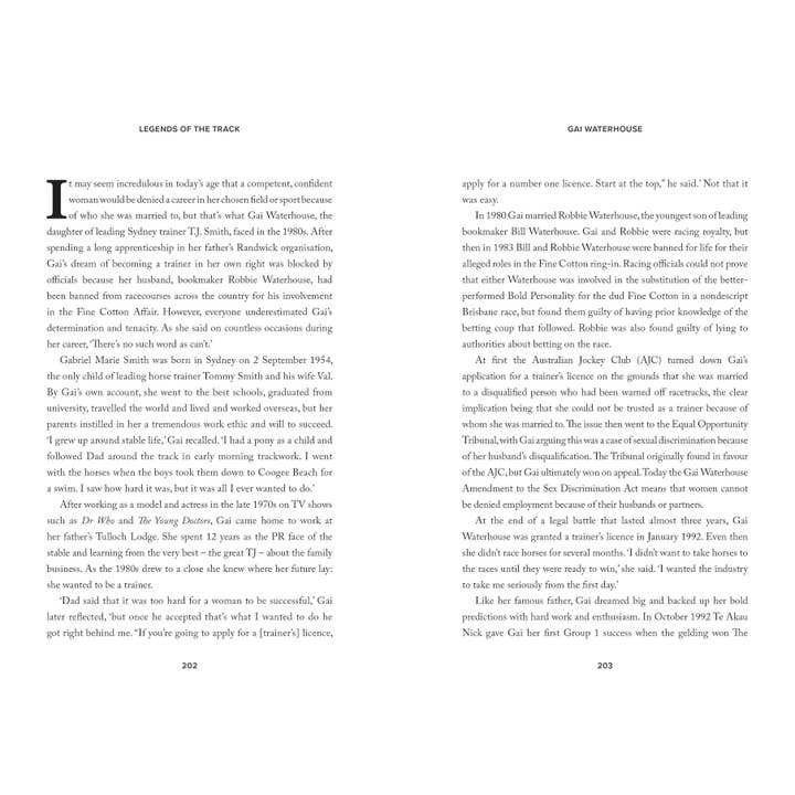 Gelding Street Press - Wholesale Sports & Recreation - Legends of the Track3