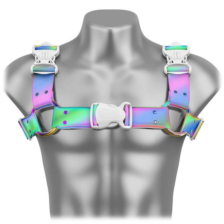 Glow Fluid Fantasy Bulldog Handmade Fashion Vegan Unisex Harness for wholesale by Daftboy