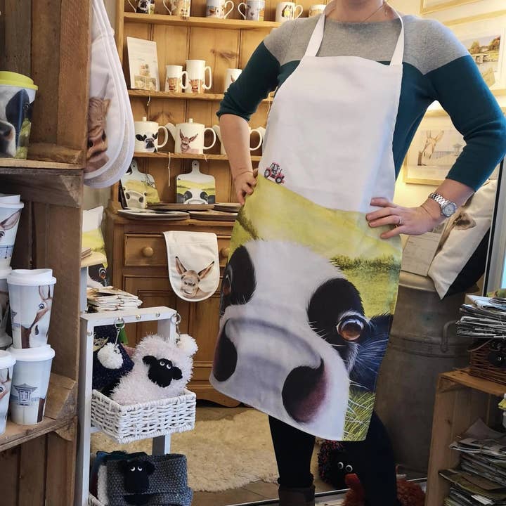 Forklæde 'Peek a Moo' voksen størrelse (Kopi) for engroshandel hos Lucy's Farm