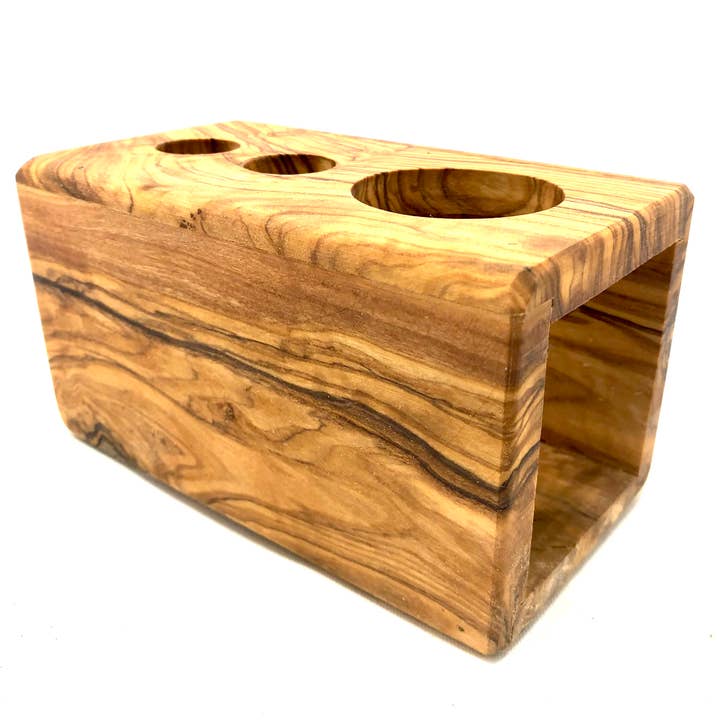 olivenholz-erleben - Wholesale Toothbrush Holder - “Manuel” toothbrush station made of olive wood